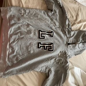 LF distressed hoodie